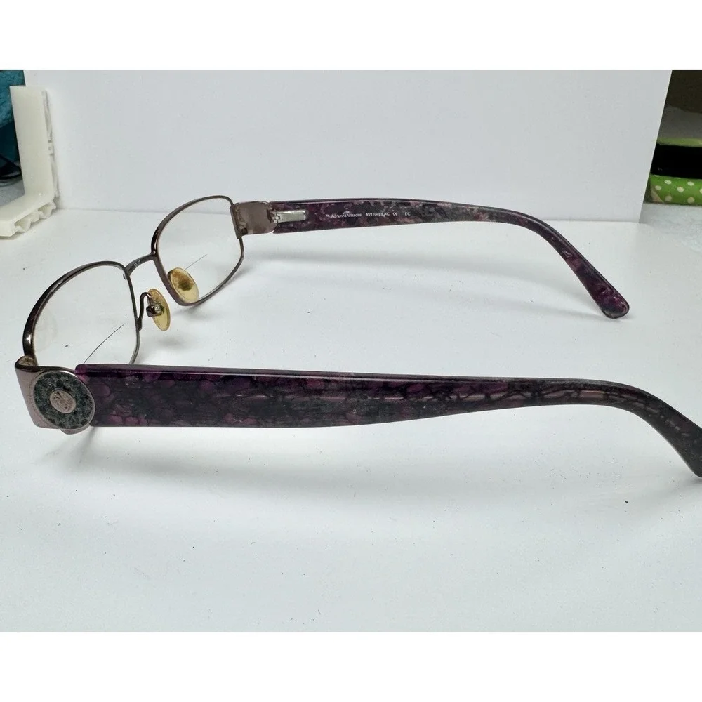 Adrienne Vittadini AV1104 Lilac Eyeglasses‎ 53-17-135 Purple Marble Frames Only